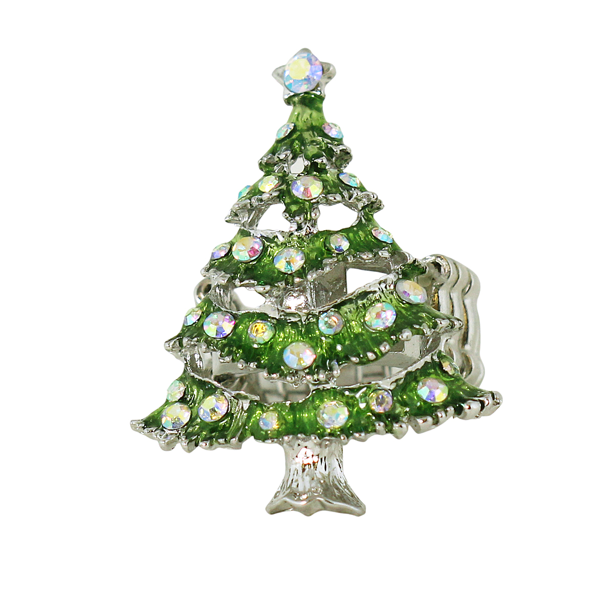 sparkling christmas tree ring with stretchy band ebay sparkling christmas tree ring with stretchy band ebay