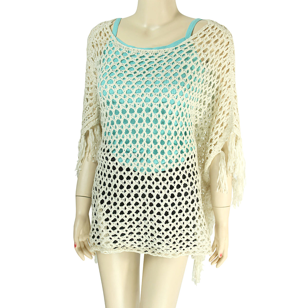 Crochet Fringe Poncho Top